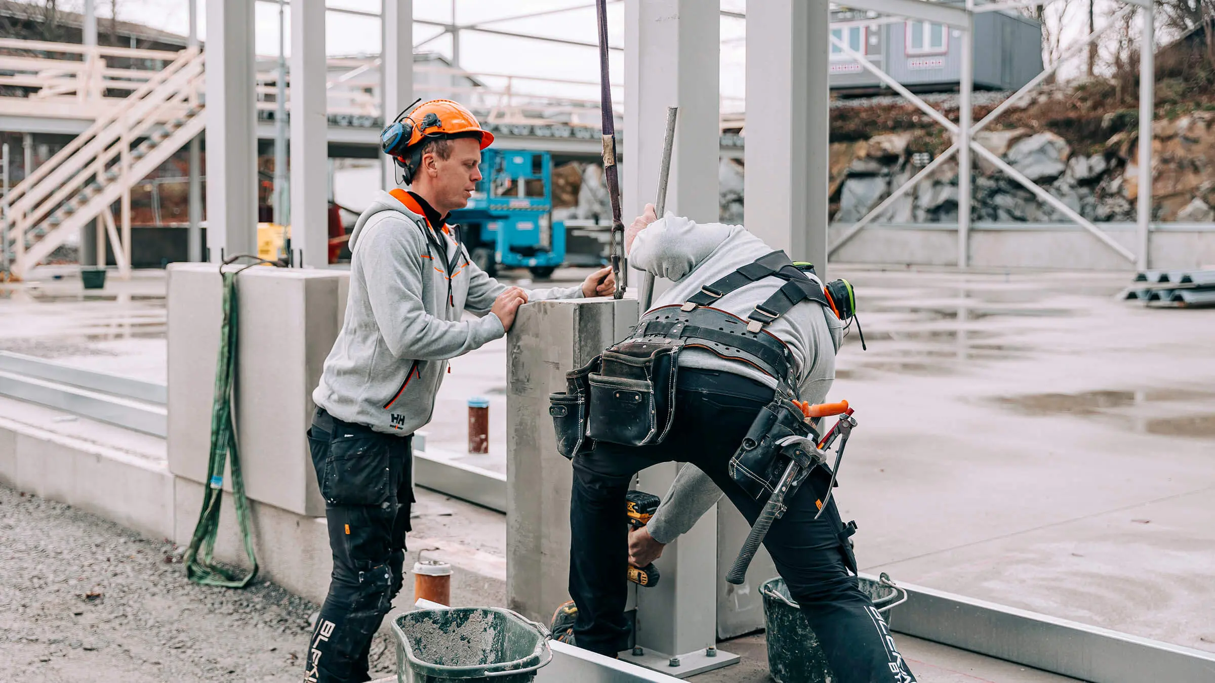 Betongarbete och gjutning vid byggprojekt utfört av Blekinge Bygg